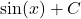 \sin(x)+C