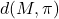 d(M,\pi)