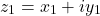 \[z_1 = x_1 + iy_1\]