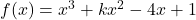 f(x) = x^3 + kx^2 - 4x + 1