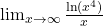 \lim_{x \to \infty} \frac{\ln(x^4)}{x}