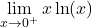 \[\lim_{x \to 0^+} x \ln(x)\]