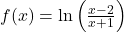 f(x) = \ln\left(\frac{x-2}{x+1}\right)