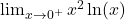 \lim_{x \to 0^+} x^2 \ln(x)
