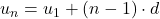 u_n=u_1+(n-1)\cdot d