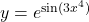 y = e^{\sin(3x^4)}