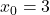 x_0 = 3