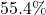 55.4\%