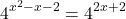 \[4^{x^2 - x - 2} = 4^{2x + 2}\]