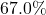 67.0\%