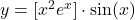 y = [x^2 e^x] \cdot \sin(x)