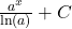 \frac{a^x}{\ln(a)}+C