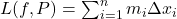 L(f, P) = \sum_{i=1}^n m_i \Delta x_i