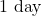 1\text{ day}