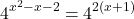 \[4^{x^2 - x - 2} = 4^{2(x + 1)}\]