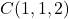 C(1, 1, 2)