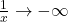 \frac{1}{x} \to -\infty