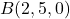 B(2, 5, 0)
