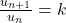 \frac{u_{n+1}}{u_n}=k