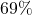 69\%