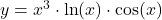 y = x^3 \cdot \ln(x) \cdot \cos(x)