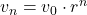 v_n = v_0 \cdot r^n