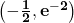 \mathbf{\left(-\frac{1}{2}, e^{-2}\right)}